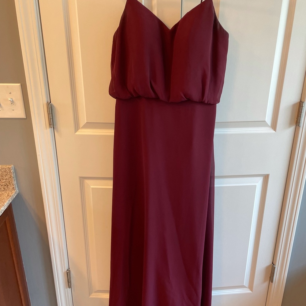 Bill Levkoff bridesmaid dress in Merlot size 8 - Picture 1 of 6